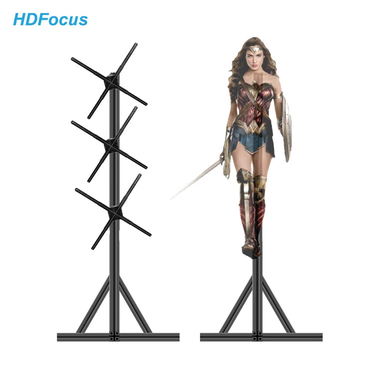 Hdfocus Nake Eye Stock 3D Fan Holograma Ventilador Holographic Hologram Equipment Advertise Machine 3D Hologram Holographic Fan