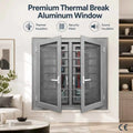 Customizable Professional Design Double Glazed Aluminium Casement Windows Modern Swing Style with Screen MegaBDM