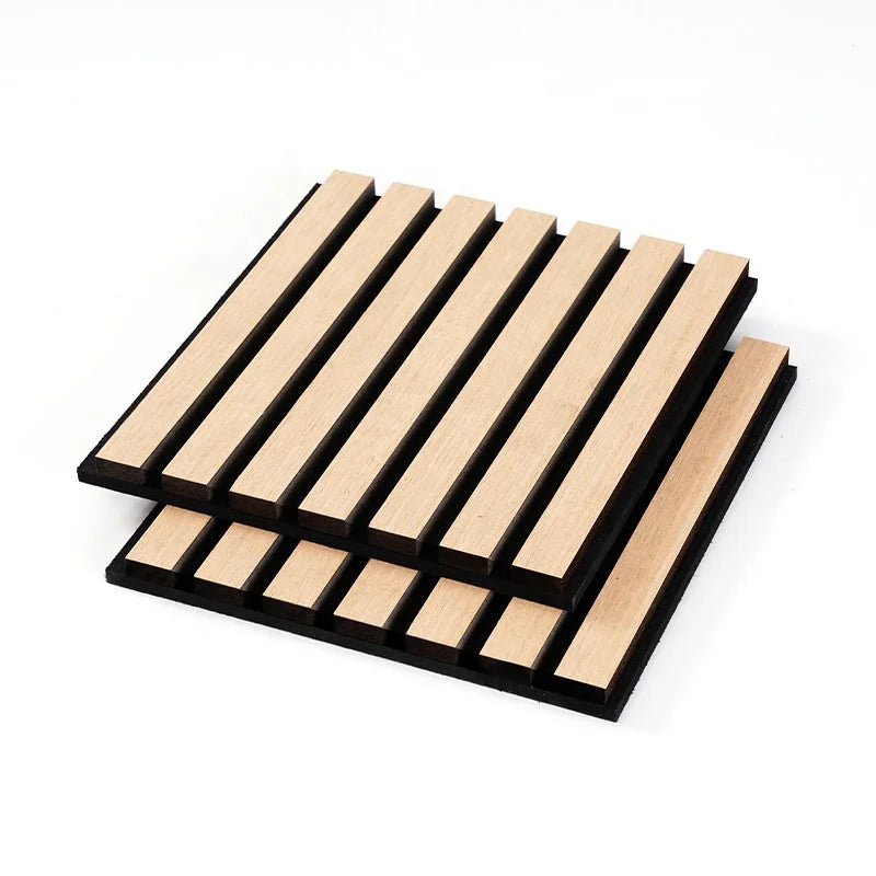 High Density Natural Wood Veneer Sound Proofing Felt Studio Acoustic Panels