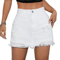 Classic High-Waist Women's 100% Cotton Denim Shorts Straight Style Casual Pantskirt Comfortable Clothing