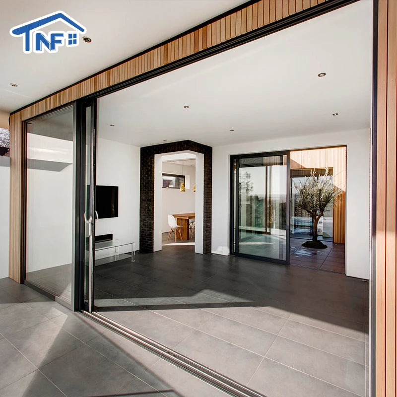 Modern Heat Insulation Tempered Glass Soundproof Aluminum Patio Balcony Sliding Door for Garden MegaBDM