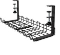 Under Desk Cable Management No-Drill Cable Basket Metal Wire Cable Tray
