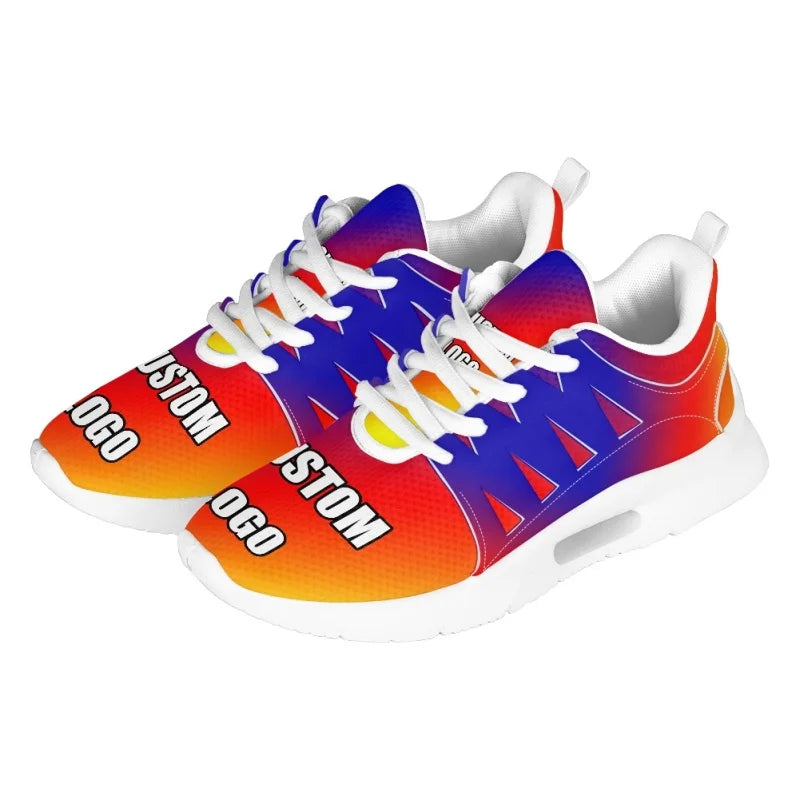 Custom Logo Men and Women Running Sneakers Non-Slip Big Drop Plastic Football Shoes with Soft Bottom for Spring Winter Training