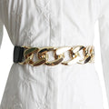 TWOTWINSTYLE Patchwork Metal Pu Leather Belts Female Fashion New Accessories 2021