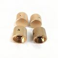 Custom Design Gold Color Round Knurled Kitchen Cupboard Handle Cylinder Brushed Brass Knob