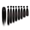 High Temperature Fiber Heat Resistance Wave B Straight Super Soft Smooth No Tangle No Shedding Machine Double Weft Bundles
