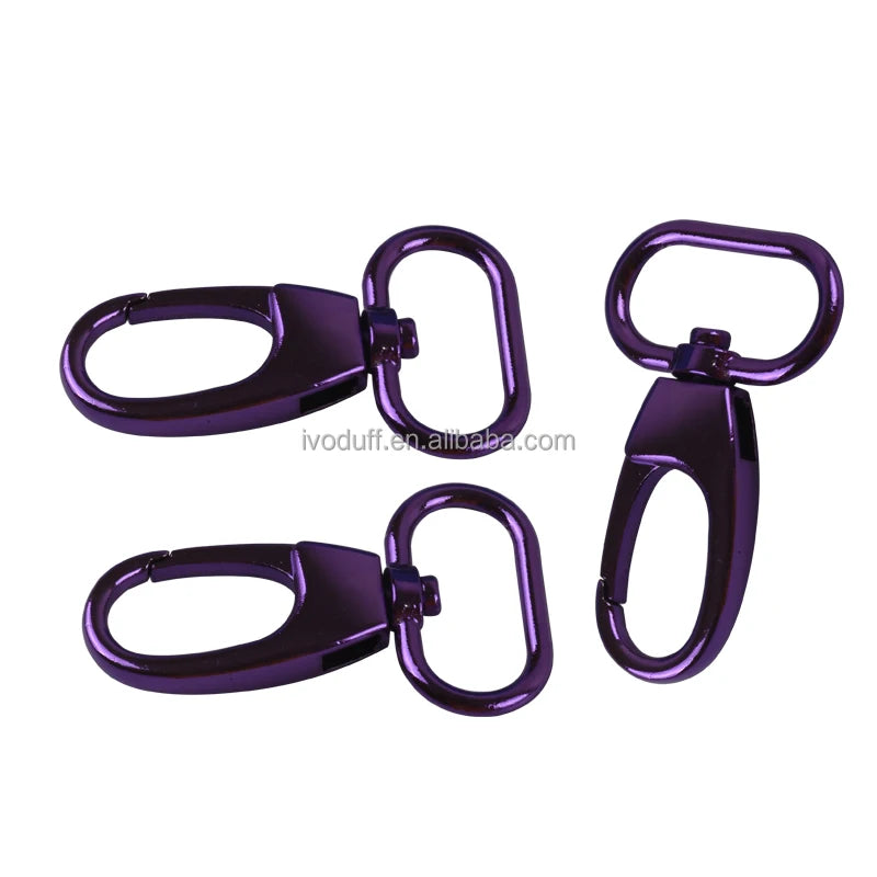 25mm Purple Metal Handbag Strap Swivel Clasps Clip Snap Hook