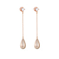 New Creative Simple Water Drop Earring 925 Sterling Silver Gold Plated Elegant Personality Long Tassel Earrings for Gift Jewelry