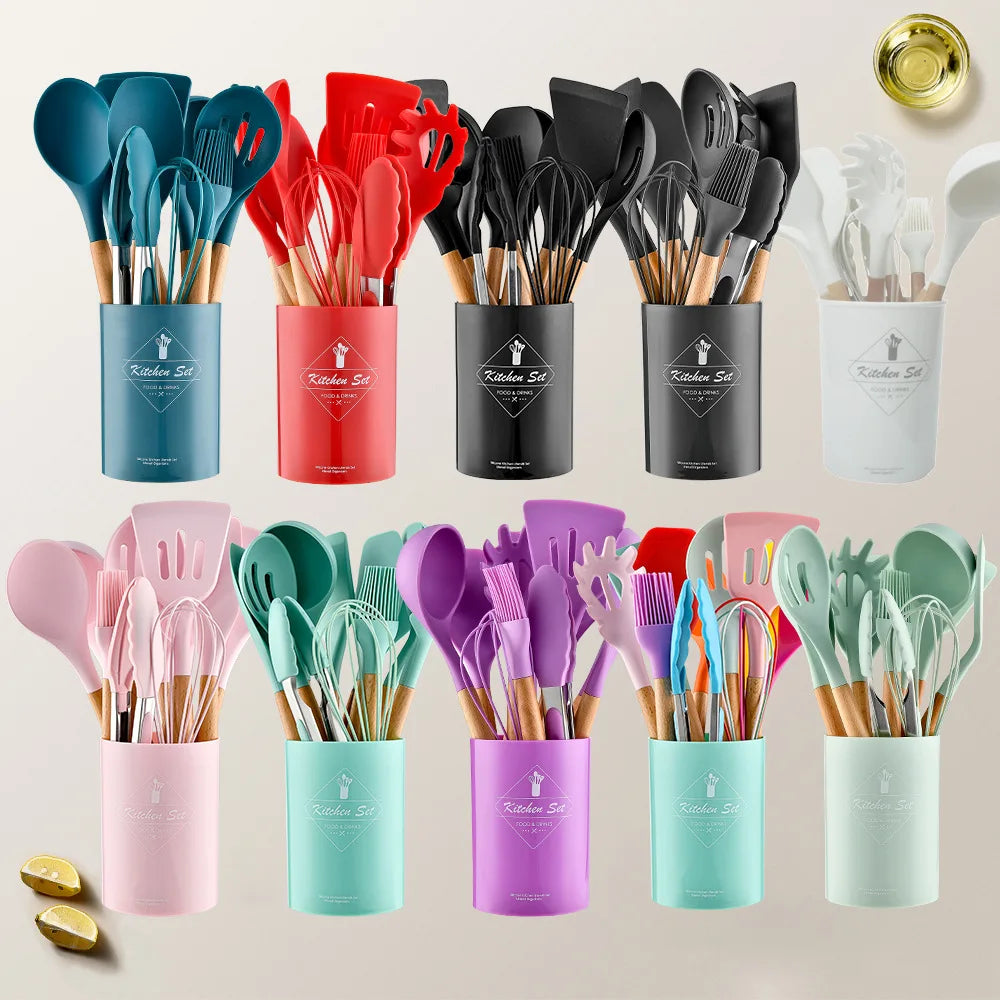 Hot Selling Creative Silicone Cookware Set Eco-Friendly Minimalist Design Household