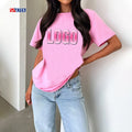 Manufacturer Wholesale Loose Fit Ladies Tee Shirts Custom Logo Plus Size Women's T-shirts Soft 100% Cotton T Shirt