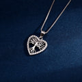 Wholesale Pendant Jewelry Rhodium Plated Cubic Zirconia Tree of Life Retro Pendant 925 Sterling Silver Fine Jewelry Pendant