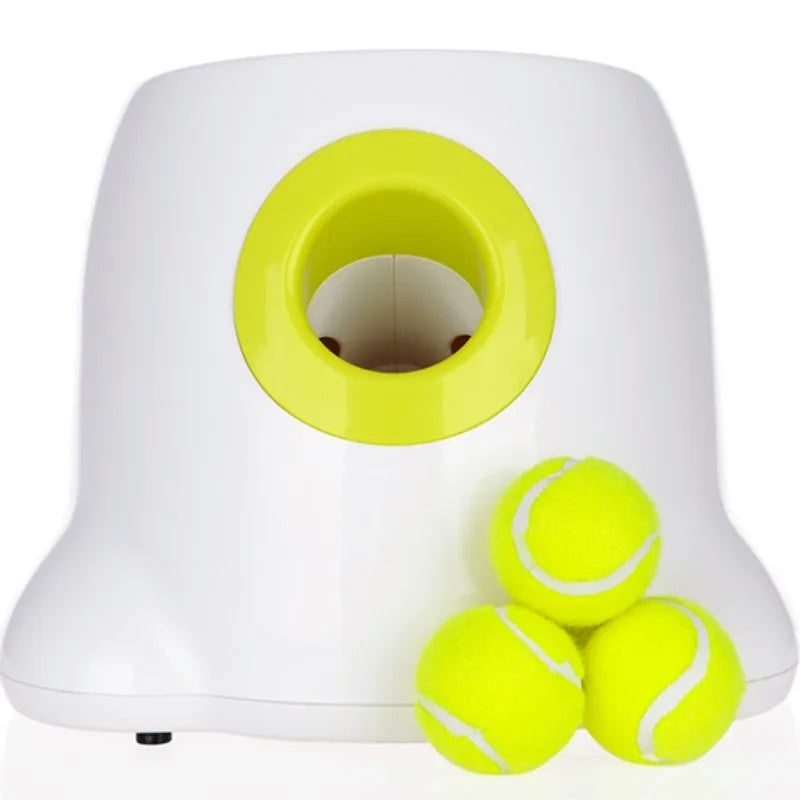 Hot Sale Dog Pet Toys Tennis Launcher Automatic Throwing Machine Pet Ball Throw Section Emission With 3 Balls