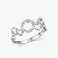 Ailmay Sparkling Clear Zircon Authentic 925 Sterling Silver Fashion Round Bubble Rings for Fine Female Fashion Jewelry