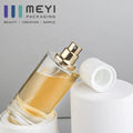 Custom 50ml & 100ml Luxury Modern Cylinder Glass Perfume Bottles with Magnetic White Cap Pump Sprayer Screen Printed with Box