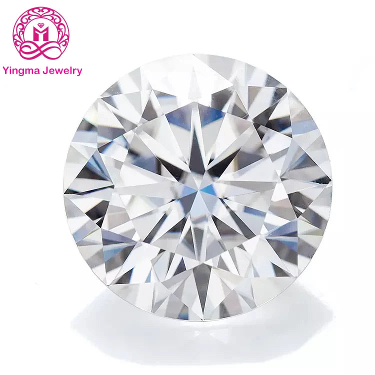 Wholesale DEF Color Vvs White Round Moissanite Stone pink and White Blue Green Round Diamond Loose Moissanite Price Per Carat