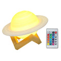 Howlighting Modern Kids Gift 3D Printed LED Ring 16 Colors Night Light Saturn Lamp with Remote Control Bedroom Use Touch Control