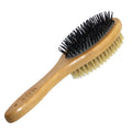 Factory Wholesale Custom Logo Double Sided Bamboo Pet Bristle Massage Brush Cat Dog Grooming Brush