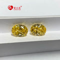 In Stock Wholesale Price 4K Crushed Ice Cut Cz Stones USA Yellow Oval Shape Loose Synthetic Cz Cubic Zirconia