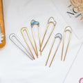 Fashion Women New Design Hair Clip Girls Hair Accessories Metal Gold U Shape Hiar Forks Hair Pin for Women