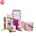 Custom Luxury Rigid Cardboard Round Packing Paper Packaging Gift Box for Flower Cosmetic Cookies Candle Wine Wig Perfume Boxes