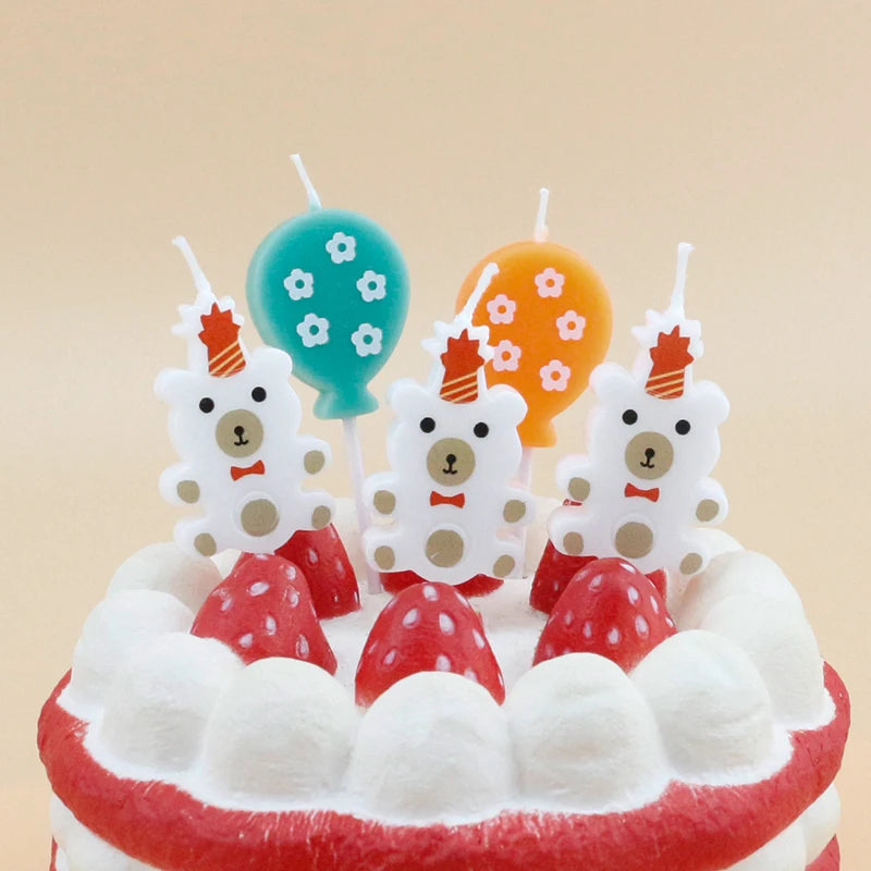 Wholesale Paraffin Wax Birthday Candles with White Bear Shape-Eco-Friendly Unscented for Weddings & Christmas