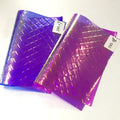 Holographic Laser Reflective Rhomb Patterned 0.5 mm Soft PVC Film for Bows Earrings Bags Sewing Crafts