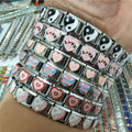 2024 Wholesale Stainless Steel Charm Bracelet New Fashion DIY Cartoon Pattern Waterproof Custom Logo Bracelets for Couples Women