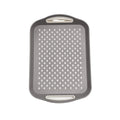Customized Grey Color Plastic Anti slip Christmas Food Serving Tray with Handles Non slip Insulated Fast Food Serving Meal Tray