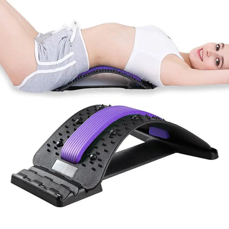 2022 New Back Massager Lumbar Back Pain Relief Massage Lumbar Stretching Device Posture Corrector Beauty Health Massager Tools