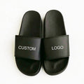Comfortable Anti-Slippery PU for Slippers for Men Women Custom Logo Light Weight Multiple Colors-Black White for Spring Season