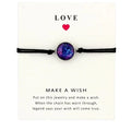 New Natural Gemstones Starry Sky Gold Charm Braided Bracelet Handmade Woven Rope Bracelet for Women
