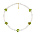 Nagosa Best Sale 925 Sterling Silver Necklace 18k Gold Vermeil Freshwater Pearl Flower Necklace
