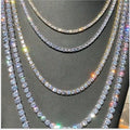 Hiphop Tennis Chain Necklace Alloy Plated Gold Twinkling Cz Tennis Necklace Choker Bling Bling Diamond Crystal Necklace
