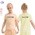 Sublimation T Shirts Summer Pink Puzzles Girls Print Custom T-Shirt Designer for Kids