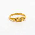 Fenny Stainless Steel Dainty Cubic Zirconia Star Burst Ring Trendy for Women 18K Gold Plated Wholesale Jewelry