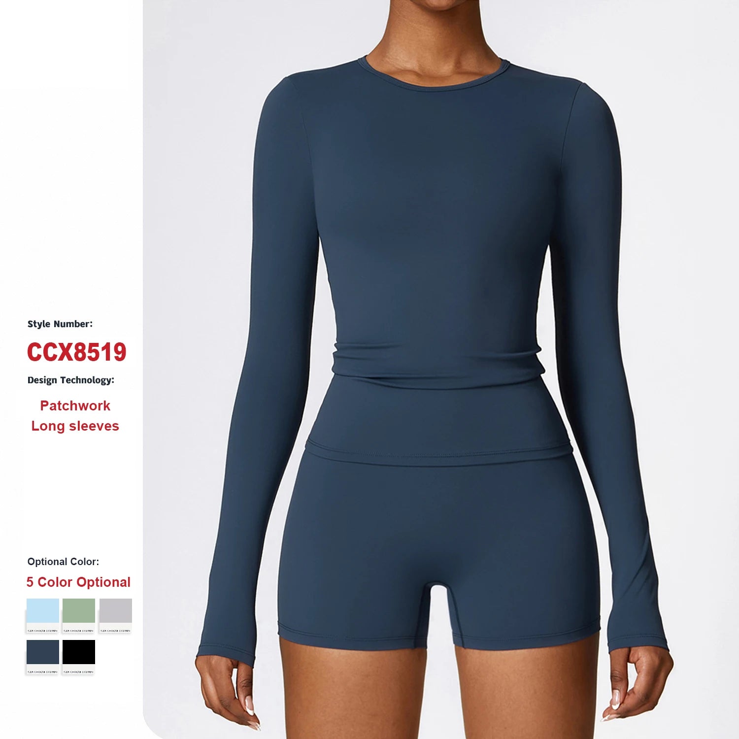 Fall Spring Fitness Wear Yoga Women Long Sleeve Patchwork Sportswear Running Shirt Athletic Gym Workout Top Gym Elasticity Wear