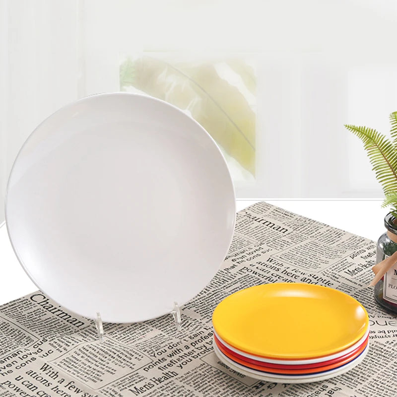 Hot Sale Modern Unbreakable Round Melamine Food Pan Buffet Snack Plate