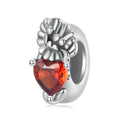 New Birthstone Charms Bracelet 925 Sterling Silver 5A Cubic Zirconia Flower Jan-Dec Charm Beads for DIY Jewelry Making