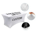 AOZHAN Promotional Hot Sale Custom Logo Tablecloth Fabric Spandex Table Cover Advertising Trade Show Table Cover for Events