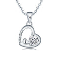 Fine Jewelry Women'S Romantic Double Love Heart Rhinestone Necklace Pendant Jewelry Gift Pendant for Women Wedding