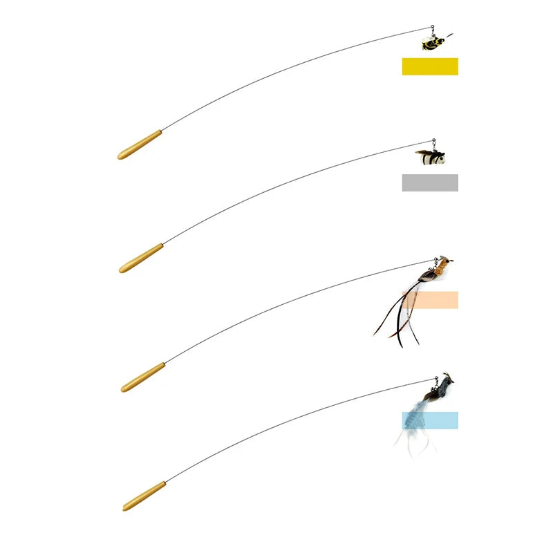 Simulation Bird Foam Eco-friend Feather Funny Cat Stick Toy Cat Feather Toy Teaser
