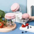 Manual Hand Blender Vegetable Chopper Powerful Hand Held Chopper to Chop FruitsVegetablesHerbsNutsOnions Garlics for Salad