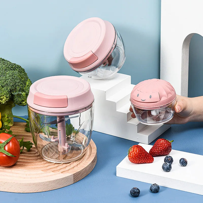 Manual Hand Blender Vegetable Chopper Powerful Hand Held Chopper to Chop FruitsVegetablesHerbsNutsOnions Garlics for Salad