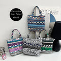 Bohemian National Design Eco Cotton Canvas Tote Bag Small Eco Friendly Beach Bag