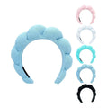 Female Spa Headband for Washing Face Cute Women Candy Color Soft Towel Cloth Sponge Hairband