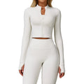 15 Colors Zipper Outdoor Running Sports Yoga Jacket Slimming Fitness Long-Sleeved Jacket Girls Quick-Drying Yoga Clothes