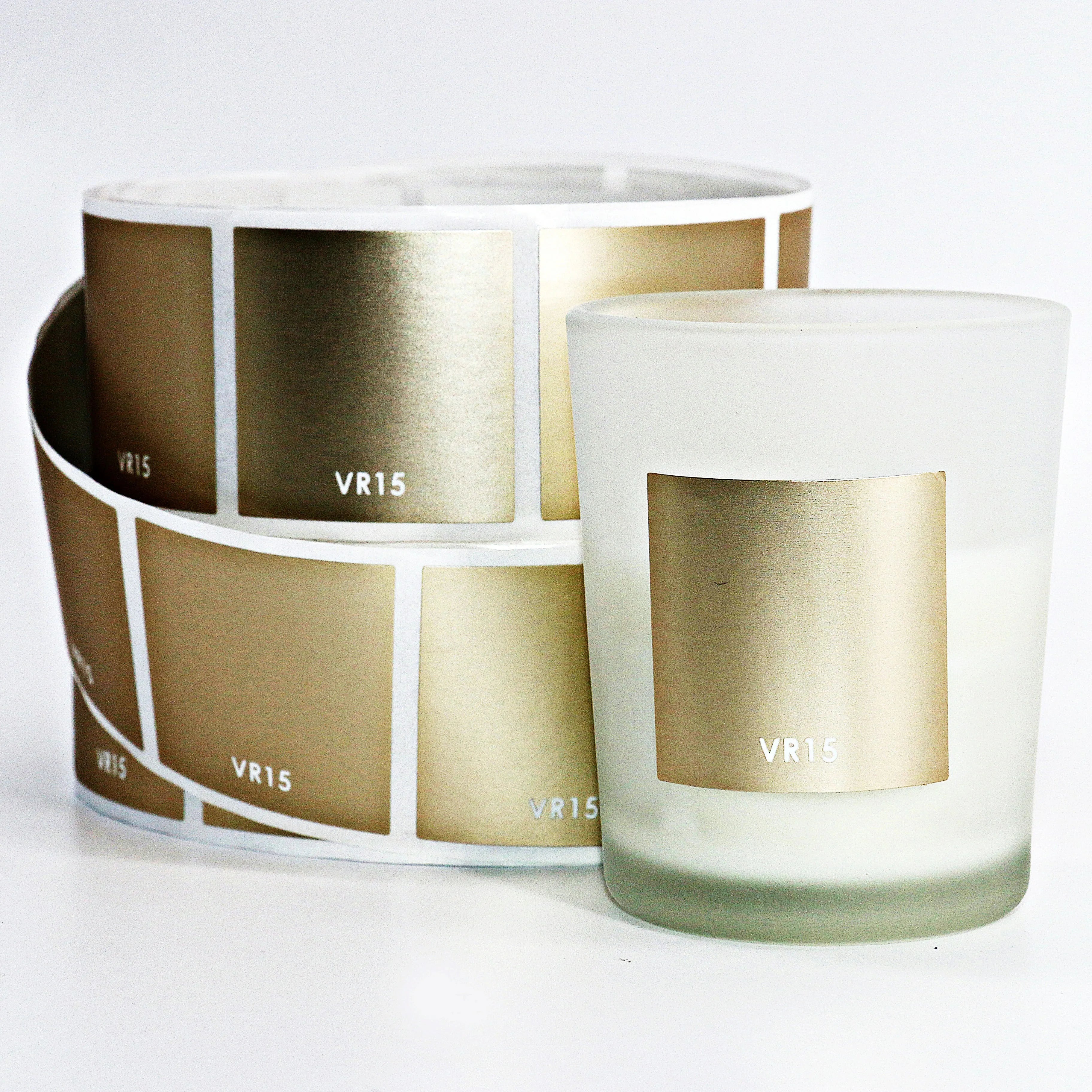 Custom Candle Stickers Printing Labels for Candle Jars Gold Foil Candle Labels