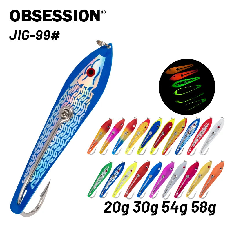 99# Fishing Spoon Lure Trolling Fishing Metal Lure Spoon Single Hook Various Types 316 Stainless Steel