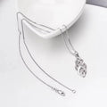 Fashion Jewelry 925 Sterling Silver Cube Zircon Infinity Love Knot Pendant Necklace