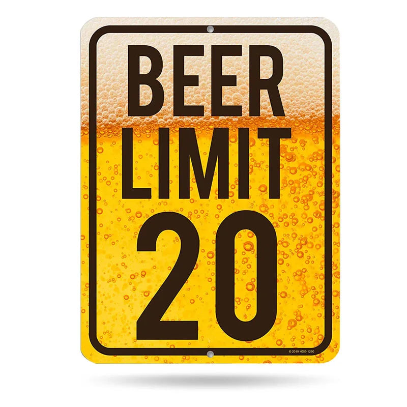 Manufacturer Wholesale Bar Beer Man Cave Decor Wall Tin Sign Custom Logo Plate Gold-Plated Painted Retro Vintage Metal Signs
